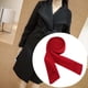 thumbnail image 5 of Abrigo de lana para mujer Yinane Cinturón de cintura Cinturón de gabardina Cinturón de cintura versátil y elegante Cinturón de repuesto para suéteres Rojo Cinturón ancho, 5 of 8