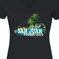 thumbnail image 4 of Inktastic San Juan Puerto Rico Women's V-Neck T-Shirt, 4 of 5