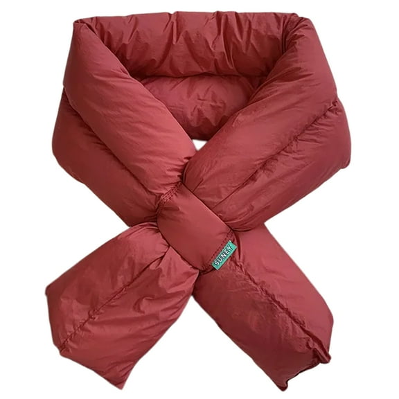 Yokua Fashionable Down Scarf Padded Neck Warmer Scarves Wraps for Outdoor Activity