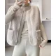 thumbnail image 4 of Chaqueta sin mangas a la moda, chaleco de pelo de cordero, abrigos gruesos y cálidos térmicos para mujer, abrigos para mujer, prendas de vestir exteriores para Otoño e Invierno, 4 of 4