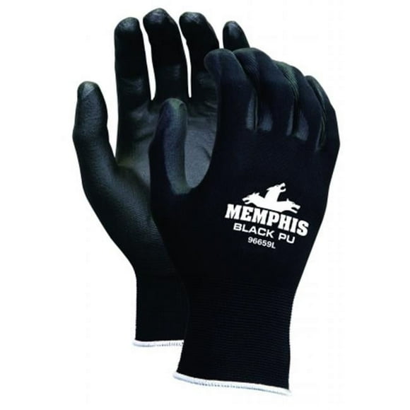 MCR 127-9669L Nylon Knitted Glove- 13 Ga- Black - Large