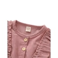 thumbnail image 4 of Kmbangi Baby Girl High-Waist Ruffle Buttons Princess Pleated Dress Headband, 4 of 9