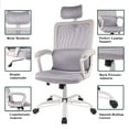 thumbnail image 5 of Office Chair, High Back Desk Chair Ergonomic Mesh Computer Chair with Headrest and PU Arms, Gray, 5 of 7