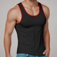 thumbnail image 2 of Gibobby Men's Cotton A-Shirt White Tank Top Undershirts Tank Tops Men Tank Tops Men Muscle(L,Black), 2 of 6
