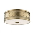 thumbnail image 2 of Hudson Valley Lighting - Gaines - Three Light Flush Mount-Aged Brass Finish, 2 of 2