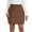 Brown, variant on Prolriy Mini Skirt Womens Corduroy Skirts Fall Winter High Waist Button Down A Line Short Mini Skirt with Pockets Skirts for Women Beige XL
