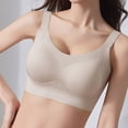 thumbnail image 6 of Jinhomg Women's Everyday Bras, Wireless Wide Strap Seamless Full Coverage Bra for daily, work and T-shirt wear, Pull-On Closure, Solid No Print, Wide Strap Support Gray M, 6 of 7