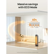 DREO Space Heater for Inside, Electric Heater for Home with Remote, 24 11ft/s Fast Quiet Heating, 3 Modes, Safe Energy Efficient Heaters for Large Room, Bedroom, Silver