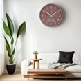 thumbnail image 3 of REGALWOVEN Wall Clock with Date and Temperature for Home, Office, and Living Room Brown 12 Inch, 3 of 6