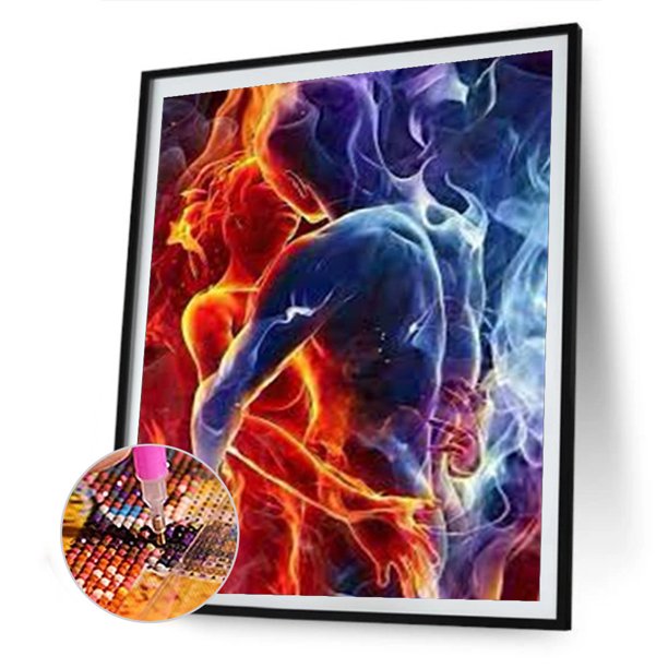 Cuadros Decorativos 5D diamante pintura DIY pareja abstracta taladro cuadrado completo mosaico (ZQF4047) Sywqhk Nuevos Originales