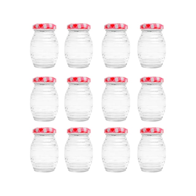 12 Frascos De Vidrio Con Tapa Conserva Barrilito 100 Ml