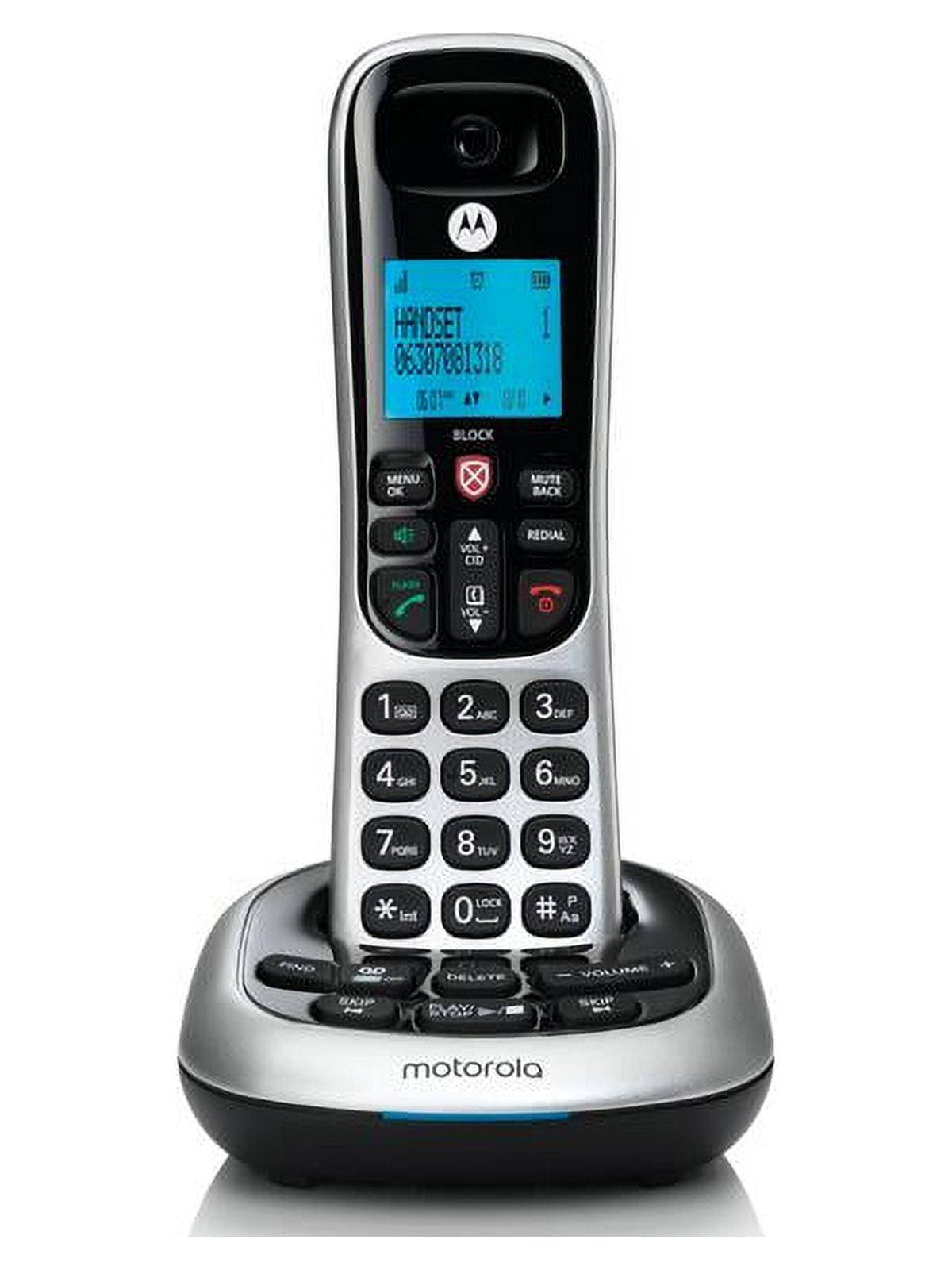 Motorola Integrated Cordless DECT 6.0 1 Handsets Cordless Phone Set with Answering Machine