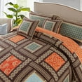 thumbnail image 2 of Nordmiex Patchwork Cotton Quilt Set Bohemian Farmhouse Bedding Set, Queen, 2 of 7