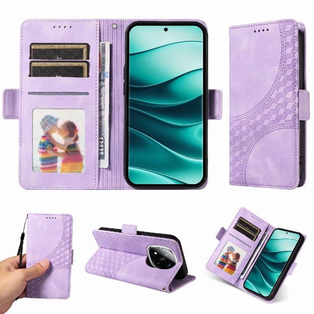 Funda GANGXUN para Xiaomi Redmi Note 14 Pro 5G con diseño acolchado elegante, cuero PU, protección total y ajuste preciso