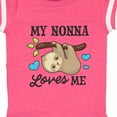 thumbnail image 4 of Inktastic My Nonna Loves Me with Sloth and Hearts Boys or Girls Baby Bodysuit, 4 of 5