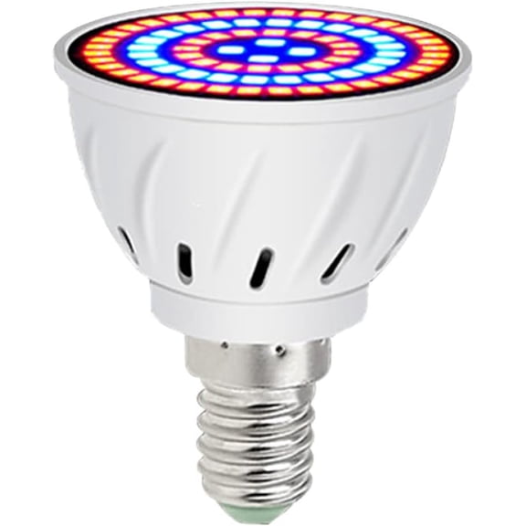 Full Spectrum 60 LED E14 Grow Light Bulb for Indoor Plants, Succulents, Garden, and Hydroponics - 220V Plant Growth Horticultural Lamp(DSF)