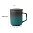 thumbnail image 3 of TIMIFIS Stainless Steel Floor Drain Ceramic Mug with Lid and Filter Ceramic Mug Business Mug Office Mug Ceramic Mug Kitchen Gadgets, 3 of 8