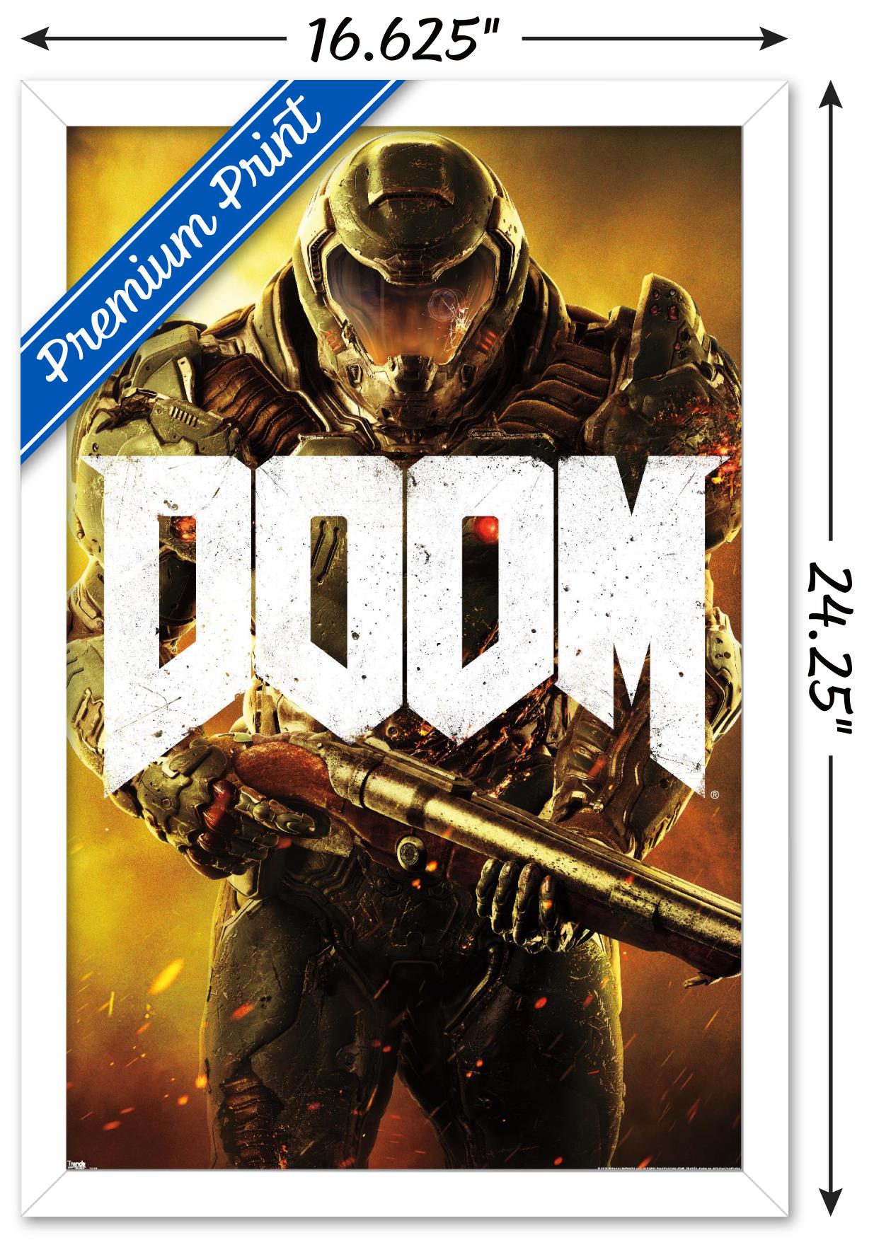 Doom - Marine Wall Poster, 14.725" x 22.375" Framed