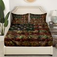 thumbnail image 2 of Erosebridal Branches Fitted Sheet Set Twin, Rustic Tree Bedding Twin Size, Retro US Flag Decor（No Top Sheet）, 2 of 5
