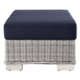 thumbnail image 3 of Modway Ottoman en Osier Rotin pour Patio Extérieur Gris Clair Marine, 3 of 9
