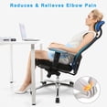 thumbnail image 3 of par de cojines para reposabrazos de silla, almohada para codo, alivio de presión, silla de oficina, reposabrazos para silla de juegos con almohadillas para reposabrazos de espuma viscoelástica Fokelyi 221921-2, 3 of 9