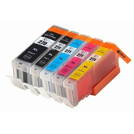 OCProducts Compatible Ink Cartridge Replacement for Canon PGI-270XL CLI-271XL for Pixma MG5720 MG6820 MG7720 TS5020 TS6020 TS8020 TS9020 (5 Pack)