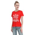 thumbnail image 3 of My Favorite People Call Me Papi Women'S Basic Short Sleeve T-Shirt Red Small, 3 of 5