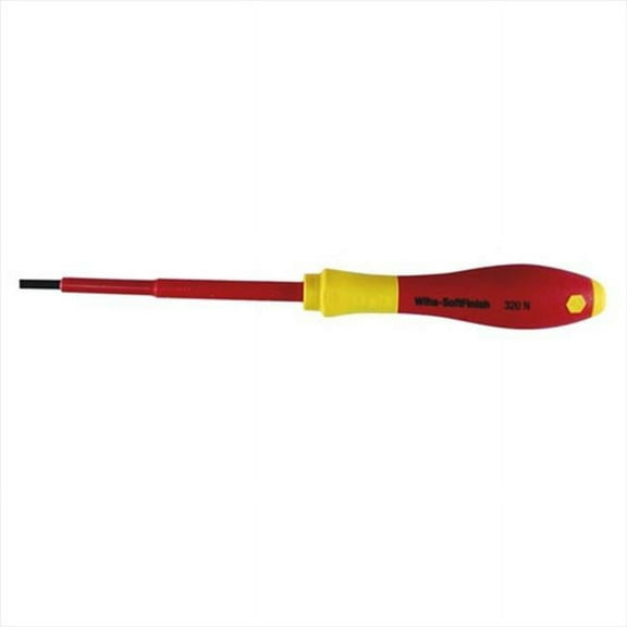 Wiha Tools 92012 Insulated Cushion Grip Slotted Screwdriver - 4.5 x 150 mm.