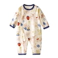 thumbnail image 4 of Karoyedx Winter Baby Clothes Baby Boy Fall Clothes Romper Long Sleeve Button Down Jumpsuit Newborn Winter Outfit Beige Size,1-2 Years, 4 of 4