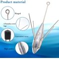thumbnail image 2 of 3 Pcs Sputnik Équipement de Pêche à Longue Queue, Plombs de Surf en Eau Salée, Plombs de Poisson-Chat, Plombs de Plage Mer Océan Sable Pêche Araignée (Argent), 2 of 7