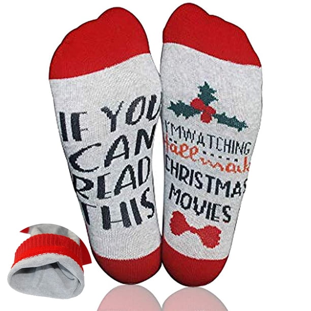 Juego de calcetines de Navidad con temática navideña, para mujeres y adolescentes Vhermosa Rojo