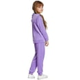 thumbnail image 6 of Arshiner Girls Sweatsuits Active Jogging Velour 2 Pieces Hoodie Pants Winter Outfit Sets, 6 of 8