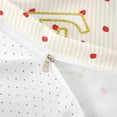 thumbnail image 4 of Meiyoeat Cute Strawberry Initial E Bedding, Gold Stripe Print Duvet Cover Full for Bedroom,3pcs,No Comforter, 4 of 6