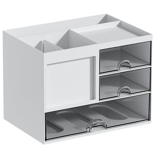 Organizador de escritorio tipo cajón, caja de almacenamiento, estuche de papelería, organizador de papelería multifunción