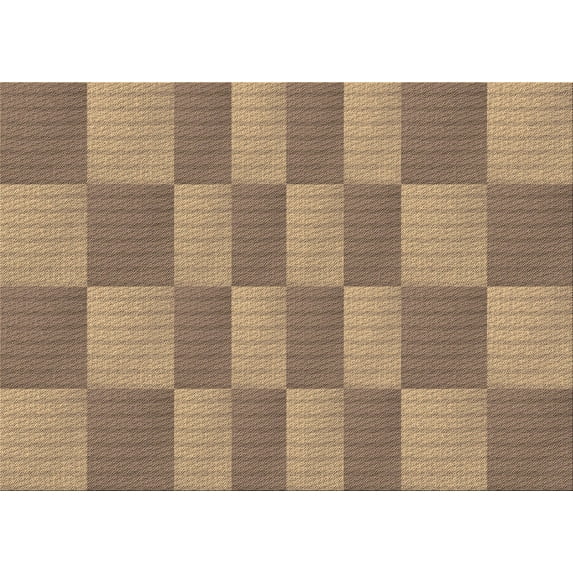 Ahgly Company Machine Washable Indoor Rectangle Transitional Sienna Brown Area Rugs, 7' x 9'