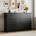 thumbnail image 6 of YouTrend 6 Black Drawer Dresser W/ Hidden Handles,Modern Adult Wood Dresser Cabinet for Bedroom,Living Room,Hallway,Home, 6 of 9