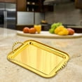 thumbnail image 6 of Fiocias Iron art tray vanity tray luxury decorative tray tea cup holder for entertaining gold, 6 of 9