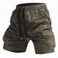 thumbnail image 4 of KPOPLK Men's Quick Drying Fishing Hiking Shorts Summer Cargo Shorts Above Knee Ripstop Short for Summer Casual Work Wear Size S,Dark Green, 4 of 9