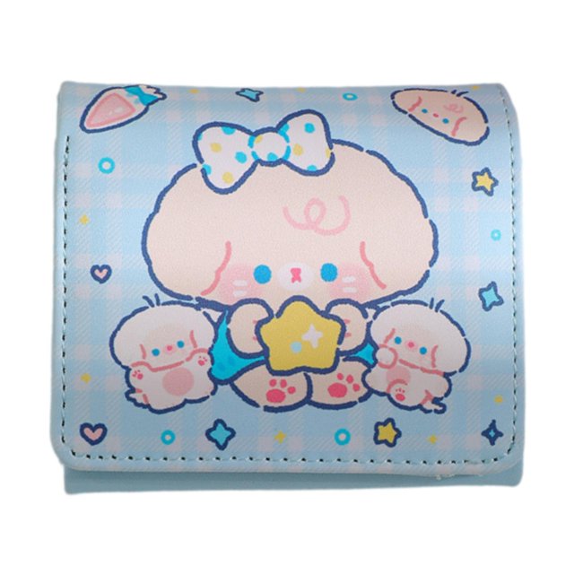 Cartera de mujer Strade Fareast Limited funda para tarjeta de identificación Cuero PU regalo de cumpleaños adolescentes Azul