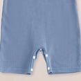 thumbnail image 4 of CAICJ98 Newborn Baby Boy Girl Clothes Checkered Plaid Romper Jumpsuit Short Sleeve One-Piece Bodysuit Infant Summer Outfit (Blue,0-3 Months), 4 of 4