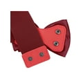 thumbnail image 4 of Cinturones elásticos de 2 piezas INSPIRE CHIC para mujer, con lazo, ancho de 2.4", elegante y lindo, para cinchar la cintura en vestidos de boda, talla 24 - 32", negro + rojo vino, 4 of 6