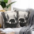 thumbnail image 2 of Brown Bear Outdoor Pillow Covers Pack of 2 Black Bear Forest Animal Modern Art Retro Waterproof Throw Pillow Covers Decorative Cushion Cases for Patio Garden Tent Balcony Couch 20x20 inch, 2 of 8