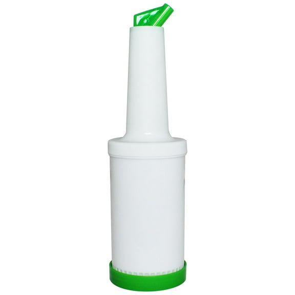 Excellante 2-piece, 1 quart store and pour- white with green cap, comes in each