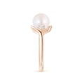 thumbnail image 3 of ANGARA Classic Japanese Akoya Cultured Pearl Bypass Ring in 14K Rose Gold for Women | June Birthstone, Birthday, Anniversary, Jewelry Gift for Women | Pearl Ring, 3 of 9