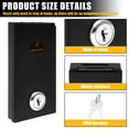 thumbnail image 6 of Evjurcn Metal Box for Gambler Portable Safe Casino Money Pocket Sized Cash Box with Key Go Home Money Black, 6 of 11