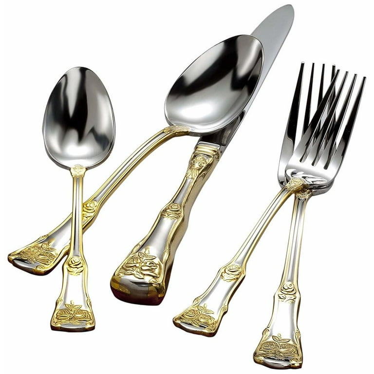 Royal Albert Old Country Roses Beautiful Silverware Set, 20 Pieces
