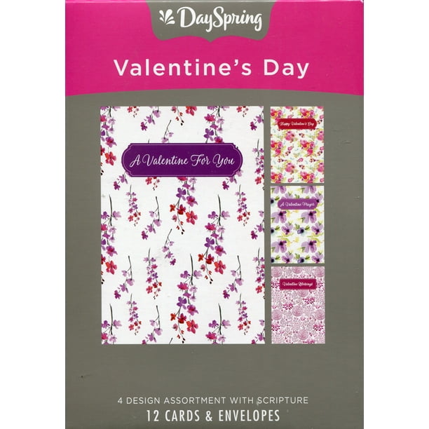 Dayspring Cards 137636 Boxed Card Flowers for Valentine Assortment