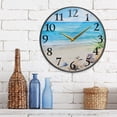 thumbnail image 6 of Seashell in Summer Beach Wall Clocks Battery Operated 11.9 Inch Round Clock Acrylic Silent Non-Ticking Bedroom Living Room Decorative Clocks, 6 of 10