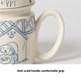 thumbnail image 4 of Taza de café con tapa, 1 pieza de cerámica esmaltada con diseño de perrito, capacidad de 355 ml for oficinas o cafeterías., 4 of 8