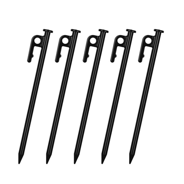 Naiovety Paquete de 5 estacas para tienda de campaña, clavos de tierra de aleación de aluminio para exteriores, senderismo, arena, Camping, carpas